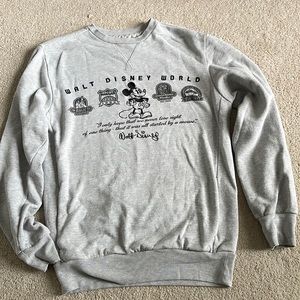Disney Parks Walt Disney World Gray Sweatshirt Size Small